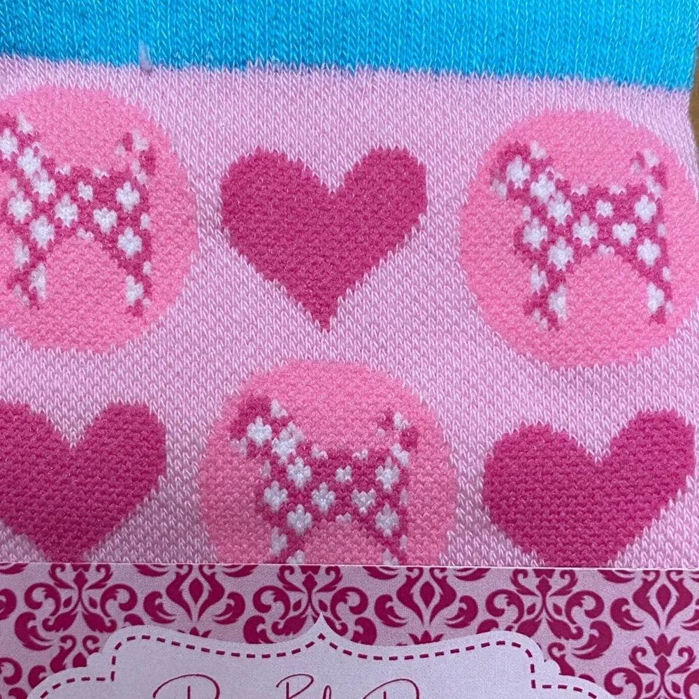 Pink and Blue Doodle Socks